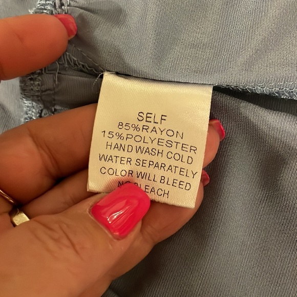 PINCH women’s mini dress swing tiered style sleeveless halter style light blue M - Picture 12 of 12